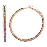 RAINBOW SAPPHIRE HOOPS
