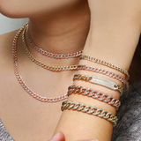 THICK DIAMOND ID CUBAN BRACELET