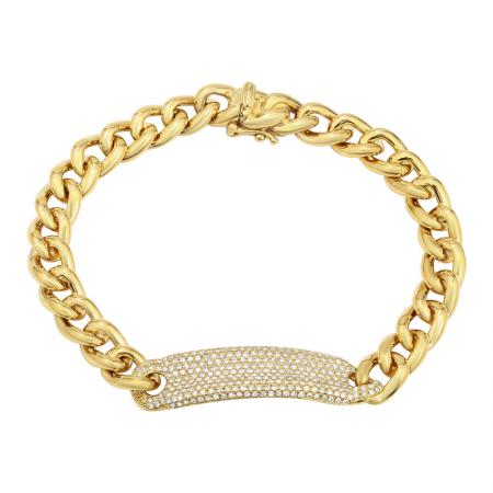 THICK DIAMOND ID CUBAN BRACELET