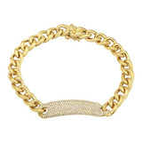 THICK DIAMOND ID CUBAN BRACELET
