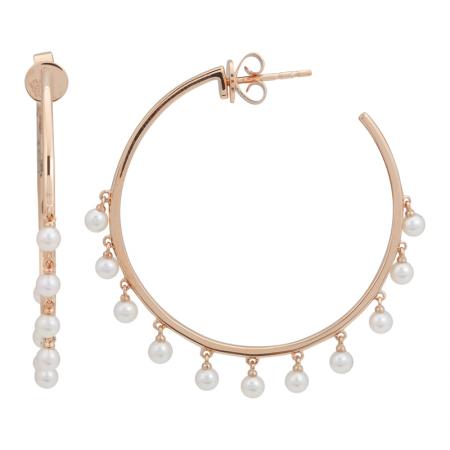 PEARL DROP HOOPS