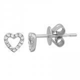 BABY DIAMOND HEART STUDS