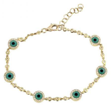 GREEN EVIL EYE BRACELET