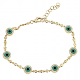 GREEN EVIL EYE BRACELET