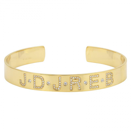 CUSTOM DIAMOND GOLD BANGLE