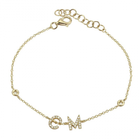 CUSTOM DIAMOND LETTERS BRACELET