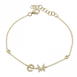 CUSTOM DIAMOND LETTERS BRACELET