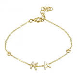 CUSTOM DIAMOND LETTERS BRACELET