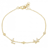 CUSTOM DIAMOND LETTERS BRACELET