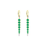 BEZEL SET EMERALD DROP EARRINGS