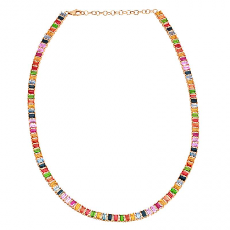 MULTICOLOR GEMSTONE NECKLACE