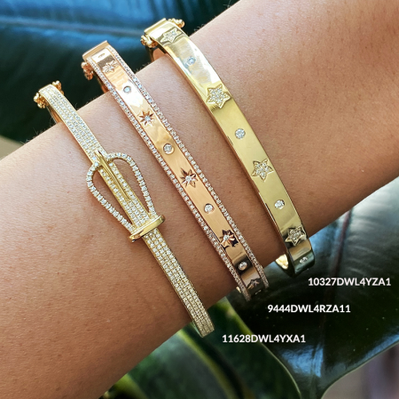 DIAMOND BORDER STAR BANGLE