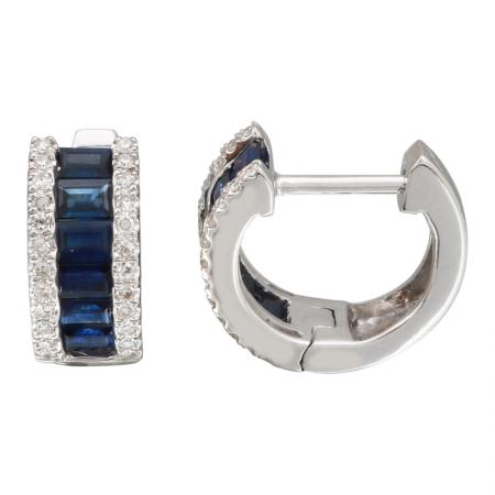 BLUE SAPPHIRE DIAMOND HUGGIES