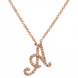 DIAMOND SCRIPT INITIAL NECKLACE