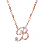 DIAMOND SCRIPT INITIAL NECKLACE