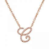 DIAMOND SCRIPT INITIAL NECKLACE