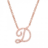 DIAMOND SCRIPT INITIAL NECKLACE