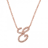 DIAMOND SCRIPT INITIAL NECKLACE