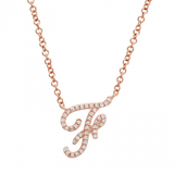 DIAMOND SCRIPT INITIAL NECKLACE