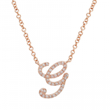 DIAMOND SCRIPT INITIAL NECKLACE