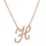 DIAMOND SCRIPT INITIAL NECKLACE