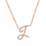 DIAMOND SCRIPT INITIAL NECKLACE
