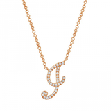 DIAMOND SCRIPT INITIAL NECKLACE