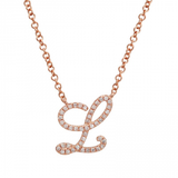 DIAMOND SCRIPT INITIAL NECKLACE