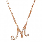 DIAMOND SCRIPT INITIAL NECKLACE