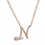 DIAMOND SCRIPT INITIAL NECKLACE