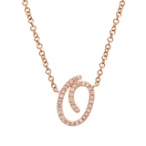 DIAMOND SCRIPT INITIAL NECKLACE