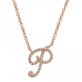 DIAMOND SCRIPT INITIAL NECKLACE