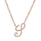 DIAMOND SCRIPT INITIAL NECKLACE