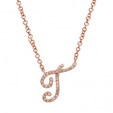 DIAMOND SCRIPT INITIAL NECKLACE