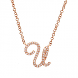 DIAMOND SCRIPT INITIAL NECKLACE
