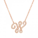 DIAMOND SCRIPT INITIAL NECKLACE
