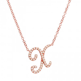 DIAMOND SCRIPT INITIAL NECKLACE