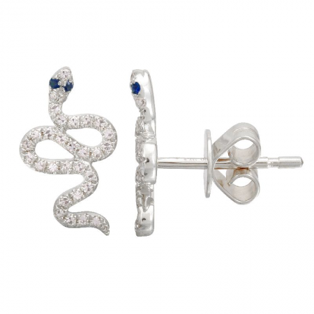 BLUE SAPPHIRE SNAKE STUDS