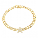 DIAMOND INITIAL LINK BRACELET