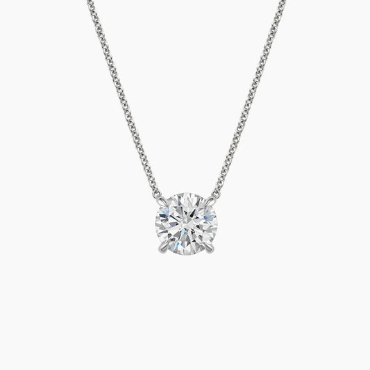 LAB DIAMOND ROUND SOLITAIRE NECKLACE