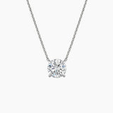 LAB DIAMOND ROUND SOLITAIRE NECKLACE