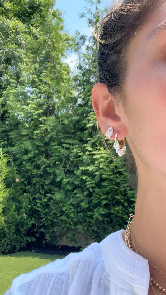 3.65 CT LAB PEAR STUDS