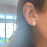 BEZEL SET LAB DIAMOND STUDS