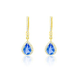HANGING BLUE SAPPHIRE EARRINGS