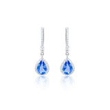 HANGING BLUE SAPPHIRE EARRINGS