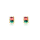 WATERMELON TOURMALINE STUDS
