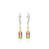 TWO TONE WATERMELON TOURMALINE EARRINGS