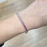 PINK SAPPHIRE OMBRE TENNIS BRACELET