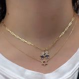 SMALL DIAMOND JEWISH STAR NECKLACE