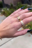FLUTED DIAMOND LINES RING